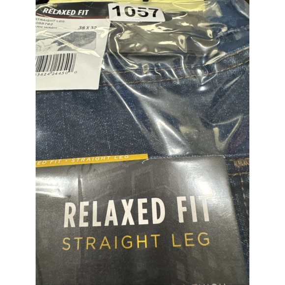 Lee Jeans Men 38x32 Blue Fleece Lined Relaxed Straight Leg Dark Denim - Picture 12 of 12